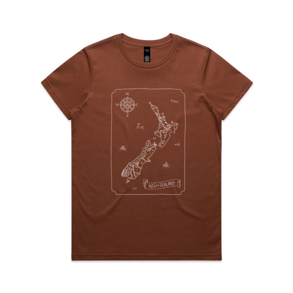 New Zealand Pirate Map - Womens Thumbnail